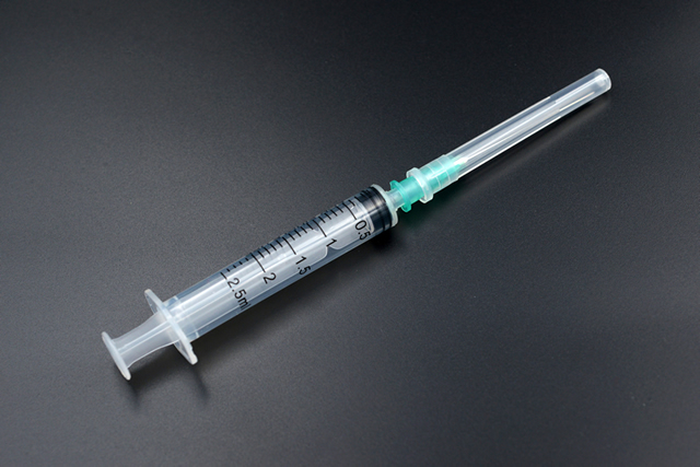 3-part syringe, luer slip, 2.5ml, with needle