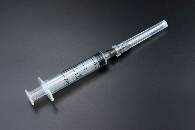3-part syringe, luer slip, 2ml, with needle